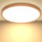 Deckenlampe Led Deckenleuchte Holzoptik Lampe, Led Lampe Decke Ø30CM 24W 3000K 2400LM Warmweiss Flach Rund Led Deckenlampe Wohnzimmer für Kinderzimmer Schlafzimmer Flur Bad Küche Badezimmer Keller