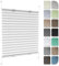 Jalousien Fenster Raffrollo, Fenster Plissee 82 x 215 cm, Klemmträger Befestigung Klemmträger, Rollos Thermo Plissee Jalousien, Thermo Plissee Ohne Bohren, für Fenster & Tür, Weiß