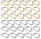 ZYDYRX 32 Stück Metall D Ring Goldener Halbkreisförmiger D Ring Taschen D Ring Zubehör Silberner 20mm x 3.8mm für Rucksäcke Taschen Gürtel DIY Bastelzubehör Gold Silber