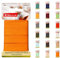 Nähmit 5m Karte Baumwoll Schrägband, 100% Baumwolle 20mm Breit - 40/20 vorgebügeltes Schrägband (A06-Orange, 5m Karte)