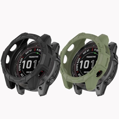 Protective Case for Garmin Fenix 7S 42mm, Silicone Protective Watch Case Cover Shell, Anti-scratch Watch Case Compatible with Garmin Fenix 7S/Fenix 7S Pro/EPIX Pro 42mm Smartwatch