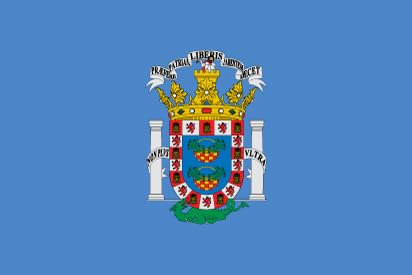 Bandera de Melilla, reforzada con 4 ojales, 150 x 90 cm (Melilla)