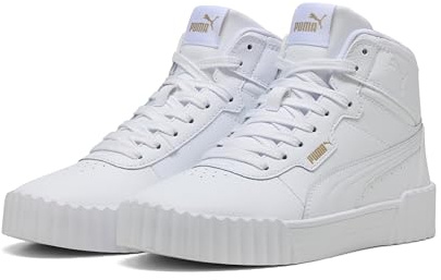 PUMA Carina 3.0 Mid, Scarpe da Ginnastica Donna, Bianco Oro, 38.5 EU