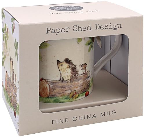The Leonardo Collection Paper Shed Design Hedgehog & Mouse Mug for Home & Kitchen | Stylish Ceramic Mugs for Tea & Coffee | Lovely Cup Set for Mens Gifts & Birthday Gifts for Women