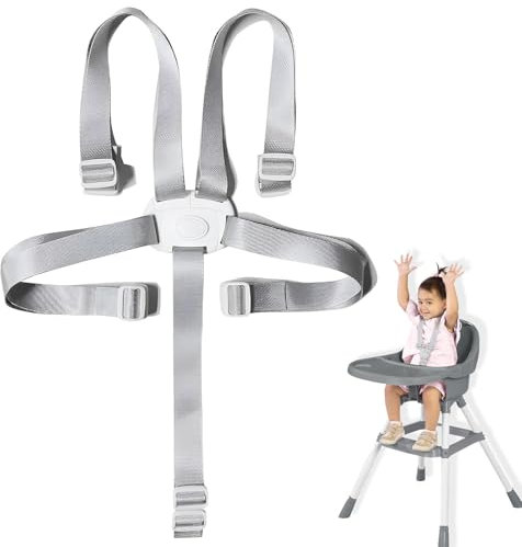 Hauck Hochstuhl Gurt,5 Punkt Gurt Hochstuhl,urt Für Hauck Hochstuhl,Universal Kinderrückhaltesystem, Kinderwagen Baby Sicherheitsgurt Kinderwagen Hochstuhl Baby Sicherheitsgurt(Grau)
