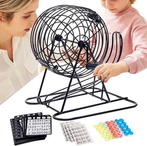 Deluxe Bingo-Spielset, Bingo-Lotterie-Maschine - Jumbo Bingo Cage Bingo Game Machine Cage |