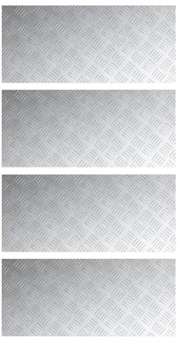 vidaXL Texturierte Rechteckige Gummi Treppenstufen Mit Rutschfester Unterlage Geometrisches Design Innengebrauch 90 X 40 0.2 cm Set Von 4 Stylische Matten Für Flure Und Treppen Muster Sicherheits Tret