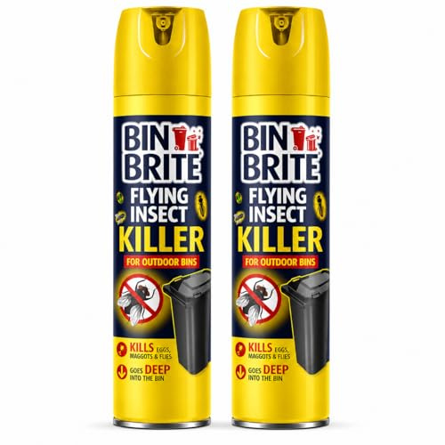 Flying Insect Killer for Bins 300ml Pack of 2 | Kills Flies, Eggs & Maggots | Deep Penetrating Outdoor Bin Spray
