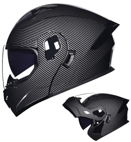 Motorradhelm Klapphelm Mit Doppelvisier Klappbar Mopedhelm ECE 22.06 Zertifiziert Für Herren Und Damen Geeignet Für Motorräder Roller Karts Quads Usw