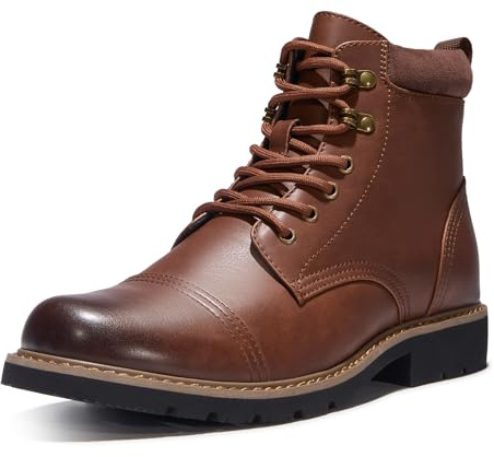 TruVeld Mens Casual Ankle Boots Casual Zip Boots for Men Lace Up Boots for Men Botas para Hombre, Brown, 13