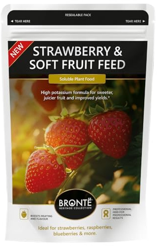 Strawberry Fertiliser & Soft Fruit Feed – 250g Soluble Plant Food with Scoop | High Potassium NPK 10-10-31 + Magnesium | Boosts Berry Yield, Flavour & Flowering for Raspberries, Blueberries & Currants