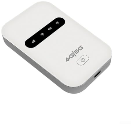 Enrutador portátil WiFi MiFi 4G LTE dispositivo desbloqueado de larga duración para caravana, viajes, conectividad de alta velocidad, color blanco, 11 x 7 x 2 cm