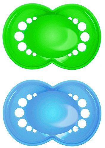 MAM 163111 - Classic Silikon 6-16, Schnuller, für Jungen, Doppelpack, farblich sortiert - BPA frei