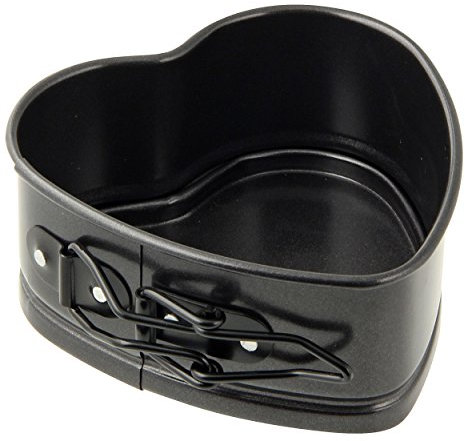 Dr. Oetker Tradition Molde Corazón, Acero, Negro, 12x5x4.8 cm