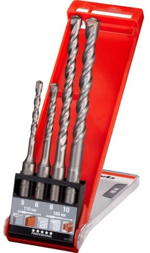 kwb HB 44 Hammerbohrer-Satz, SDS plus Aufnahme – Bohrer-Set, 4-teilig