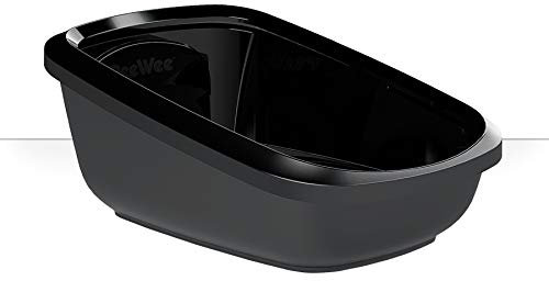 PeeWee Katzenklo EcoGranda schwarz offene Katzentoilette System doppelter Boden Trennsystem