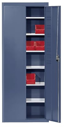 mauser | Magazinschrank | ohne Sichtlagerkästen | HxBxT 1740 x 680 x 280 mm | einfarbig | brillantblau