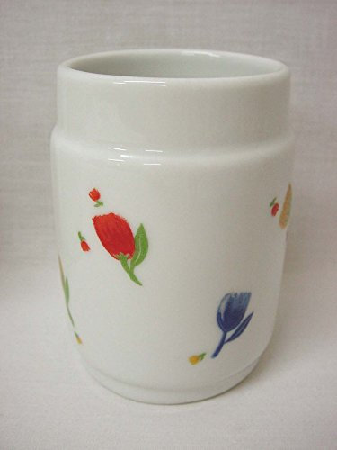 Vaso BAÑO Borde Porcelana Tulipanes Grandes
