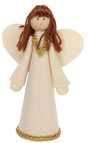 Gisela Graham Filzkegel Engel 21 cm in verschiedenen Farben gold