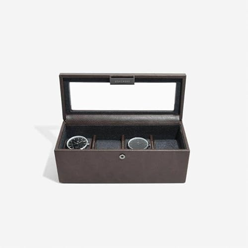 Stackers | Herren-Uhrenbox, 4-teilig, Braun