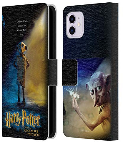 Head Case Designs Officially Licensed Harry Potter Dobby Poster Chamber Of Secrets III Leather Wallet Case Compatible With Apple iPhone 11