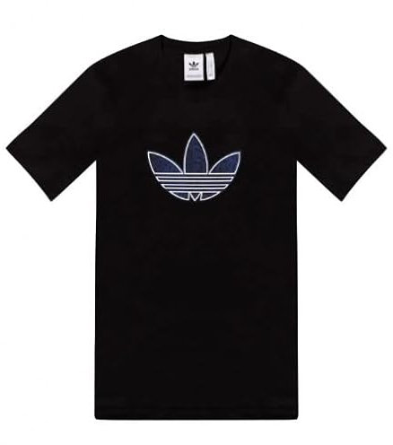 adidas Originals Mens Sport Trefoil with Snake Print T-Shirt, Black, 15 Neck