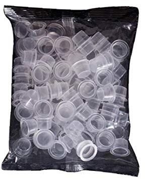 100pcs Tattoo Farbkappen Cups Disposable, Tätowieren Container, Tätowierung Pigment Ink Kappen Für Tattoo Ink Tattoo (durchmesser 1,3 Cm)
