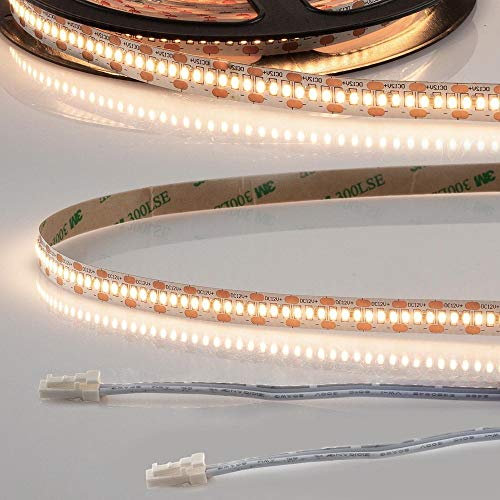 LED CRI930 MiniAMP Flexband, 12V, 6W, 3000K, 120cm, beidseitig 30cm Kabel mit male-Stecker