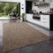 TT Home Teppich Für Outdoor Küchenteppich Balkon Terrasse Unifarbenes Design Modern, Farbe: Taupe, Größe:200x280 cm