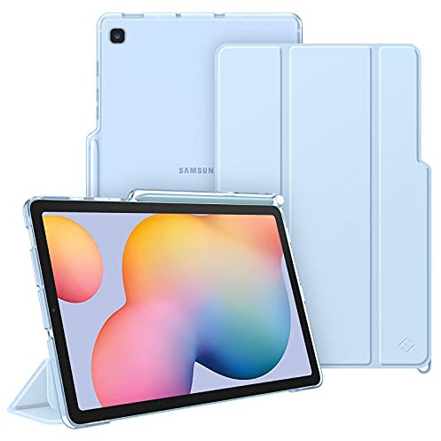 Fintie Hülle für Samsung Galaxy Tab S6 Lite 10,4 Zoll 2024/2022/2020 Tablet - Slim Schutzhülle mit Transparenter Rückseite Cover und Auto Schlaf/Wach Funktion, Himmelblau
