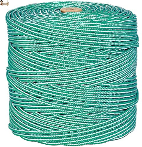 BricoLoco.com Cuerda tendedero. 1x100 MTS. Tender Ropa en Exterior o Interior. Tendedero de poleas, Acampada, Camping, jardinería. Polipropileno Trenzado. Ø 4 mm. (1x100 MTS.)