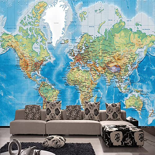HD Weltkarte Fototapete Tapete Studie Kinderzimmer Wohnzimmer Dekor Tapete Modernes Design Vlies Tapeten