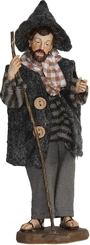 dekoprojekt Krippenfigur Hirte mit Stab, alpenländisch