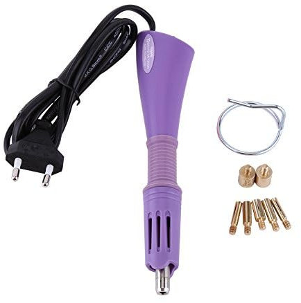 Fyearfly Strass Stift Applikator, Hotfix Strass Applikator mit 7 Spitzen für DIY Kleidung Schuhe Textilien Projekte Stickereien Schleier