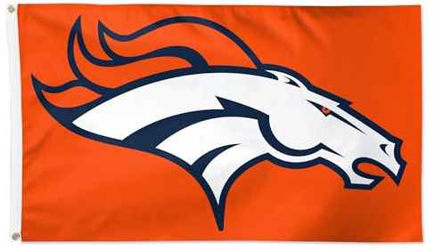 WinCraft Denver Broncos Flagge, einseitig, 90 x 150 cm, Primärlogo