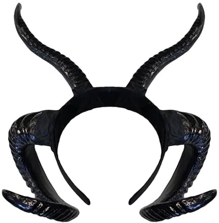 Lizzy Black Antlers Gothic Devil Horn headband | Demon Horns Headband for Halloween Fancy Dress Costume Hen Party Accessory Adult Kids Women Night Party