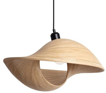 ILUZZIA Suspension Bambou Shuka Acacia Textile noir