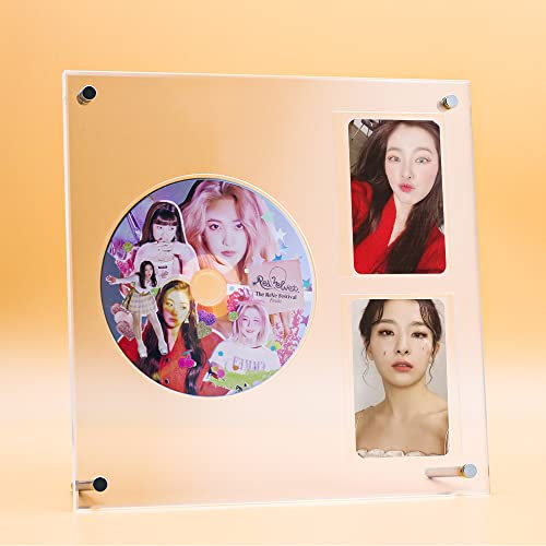 Baskiss KARTHALTER, Ultra KLAR Acryl Display, 66x91mm KLEINER KARTE HALTER SCHUTZ FÜR K-POP FOTOKARTEN SPORT BASEBALL BASKETBALL KARTE TAUSCH UND DISPLAY (1 CD & 2 KARTEN)