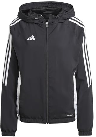 adidas Women's Tiro 24 Windbreaker, Black/White, Large