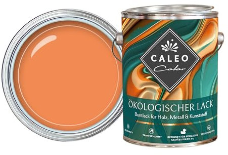 Caleo Color Lack WÜSTENFUCHS Orange, 0,15 Liter - ökologischer Lack für Möbel - natürlich, lösemittelfrei, spielzeugtauglich