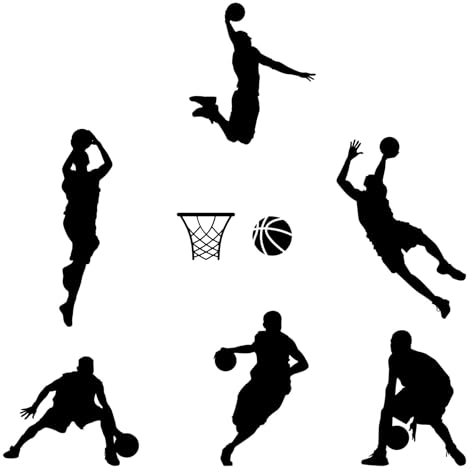 Basketball Player Wall Stickers for Bedrooms for Boys, Wallpaper Kitchen Wall Art Stickers, Living Room Wall Stickers, Wall Decals Boys Room Decor