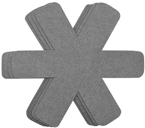 SAVUK Pot and Pan Protectors, Set of 3 Grey Felt Pot and Pan Separators Pad Pot Dividers Anti-Slip Pad for Stacking and Protecting Cookware Avoid Scratching (Grey)
