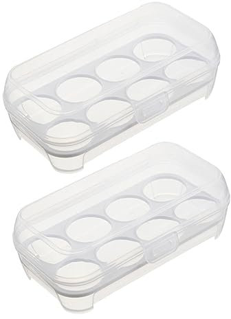 CLISPEED Lot de 2 Supports Pratiques pour Réfrigérateur - Plateaux de Réfrigérateur - Couvercle - Organiseur Peu Encombrant - Organiseur de Réfrigérateur à Enroulement Automatique