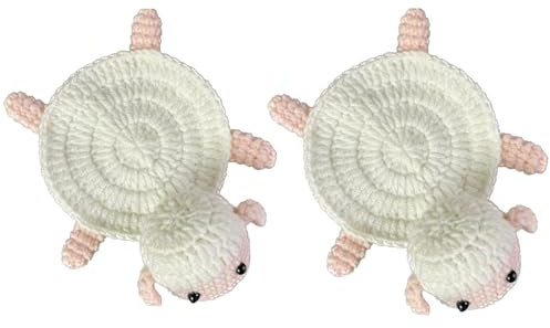 Zoeyirou 2 Stück gehäkelte Schaf-Untersetzer für Getränke, lustiges, handgefertigtes gewebtes Untersetzer-Set, niedliche Schaf-Form, Tassenmatte, Tischdekoration, Einweihungsgeschenk