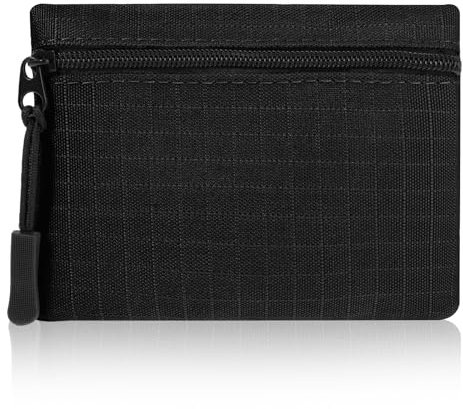 Andibro Mini Geldbörse, Kleine Kleingeldtasche Aus Segeltuch Tragbare Kleingeldbörse Mit Münzfach Mit Reißverschluss Mini Wechseltaschen Für Damen Kinder Frauen(Schwarz)