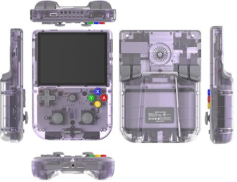 BAUBAUPLAY Console de Jeux Portable Rétro RG405V, 4 Pouces Console de Jeux Vidéo Rétro Android Système（4+128G）+256G avec 4000 Jeux Classiques Pocket Handheld Game Console