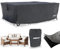 ONBEST Gartenmöbel Abdeckung – 600D Oxford Gewebe – wasserdicht – winterfest – Outdoor Schutzhülle für Terrassenmöbel – Abdeckplane mit Belüftungsöffnungen (Schwarz, 280x205x110cm)