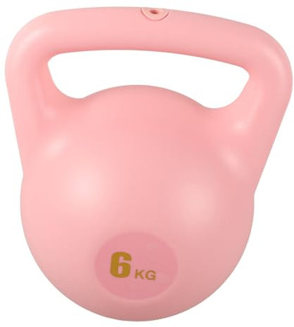 WHAMVOX 6kg Kettlebell Auto-riempimento Per Allenamenti Casa Attrezzo Fitness Multifunzionale Con Design Rosa Antiscivolo e Struttura Resistente Per Glutei e Core
