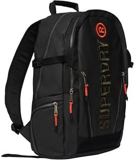 Superdry Damen Tarp Rucksack mit Stickerei Schwarz/Kaki Grün 1SIZE