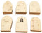 Rankomu DIY Unvollendete Holzornamente 60pcs DIY Unfertige Holzornamente, Cartoon Muster Buchsbaum Handbemalte Holzornamente für Bastelprojekte und Dekorationen, 5 x 7 cm